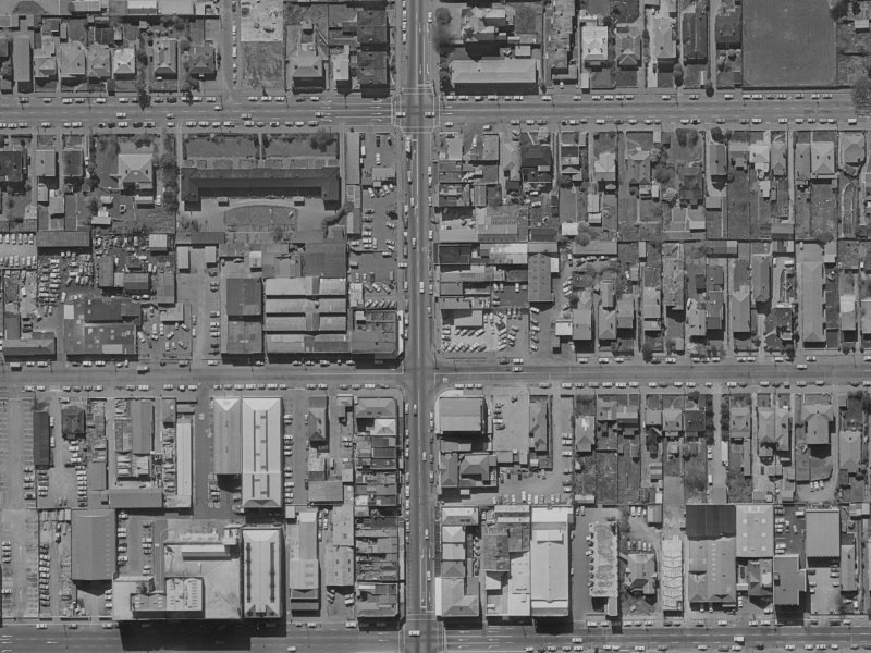828A Colombo Street from the air, 1970-1974