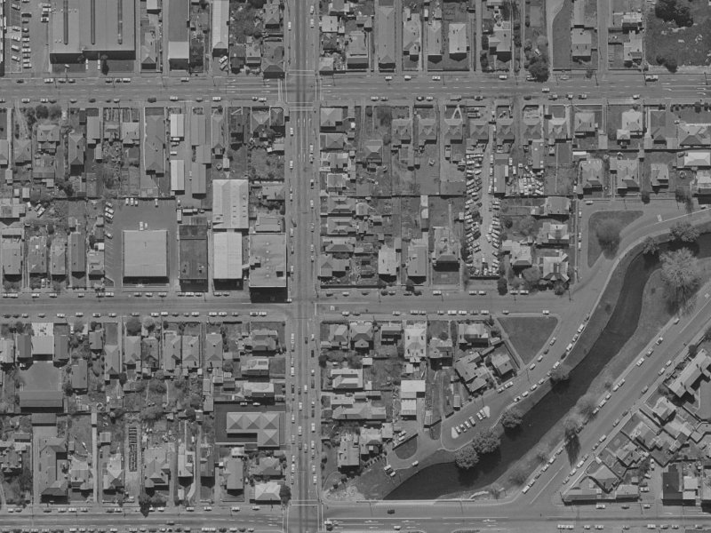 211 Peterborough Street from the air, 1970-1974