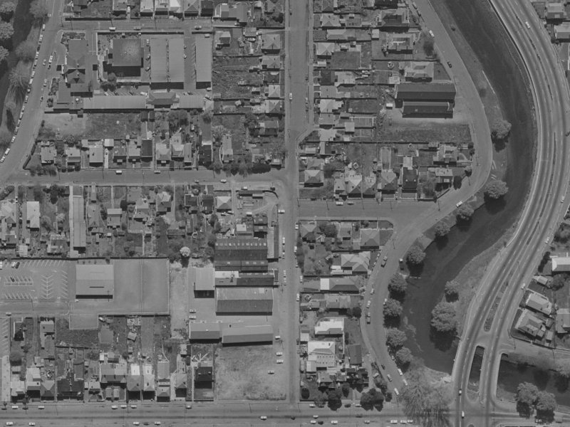 10 Bangor Street from the air, 1970-1974