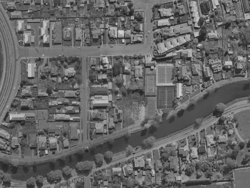36E Harvey Terrace from the air, 1970-1974