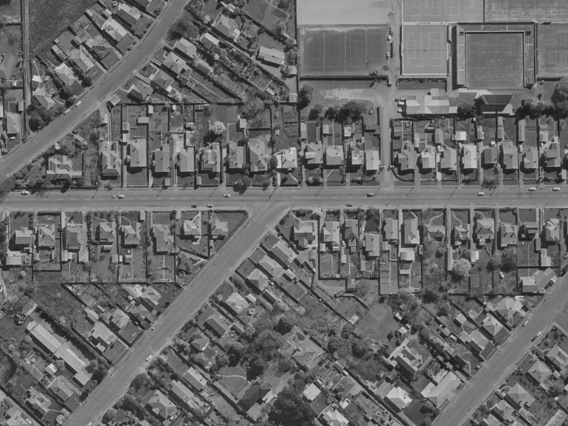 90 Woodham Road from the air, 1970-1974