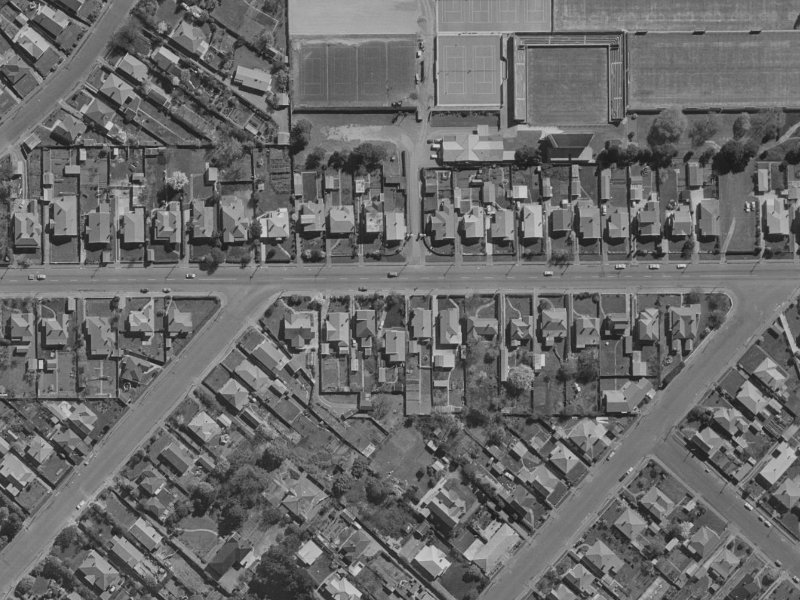 96 Woodham Road from the air, 1970-1974