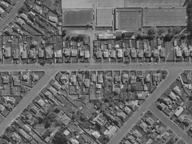 98 Woodham Road from the air, 1970-1974