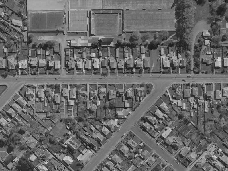 118 Woodham Road from the air, 1970-1974