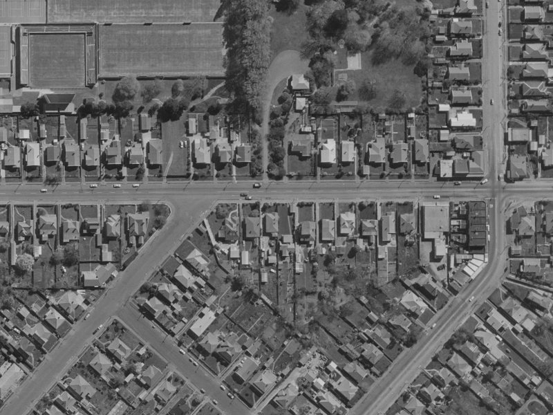 140 Woodham Road from the air, 1970-1974
