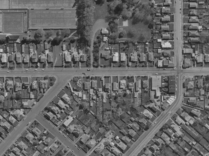 144A Woodham Road from the air, 1970-1974