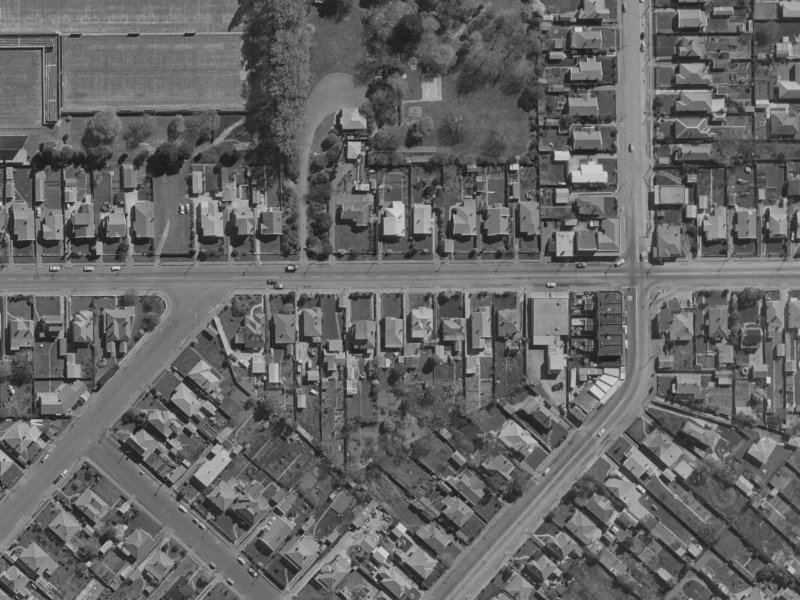 148 Woodham Road from the air, 1970-1974