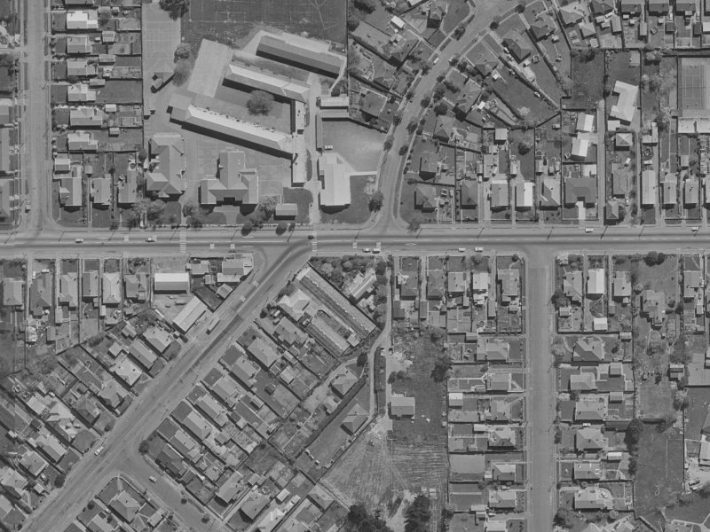 218 Woodham Road from the air, 1970-1974