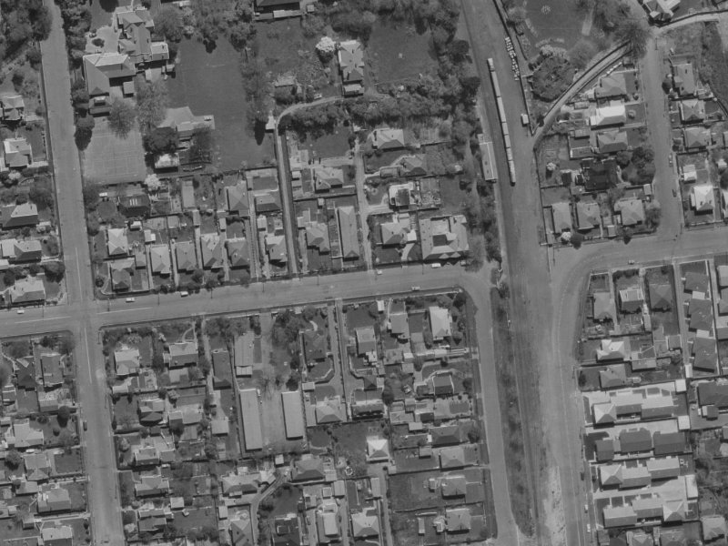 54 MATAI St W from the air, 1970-1974