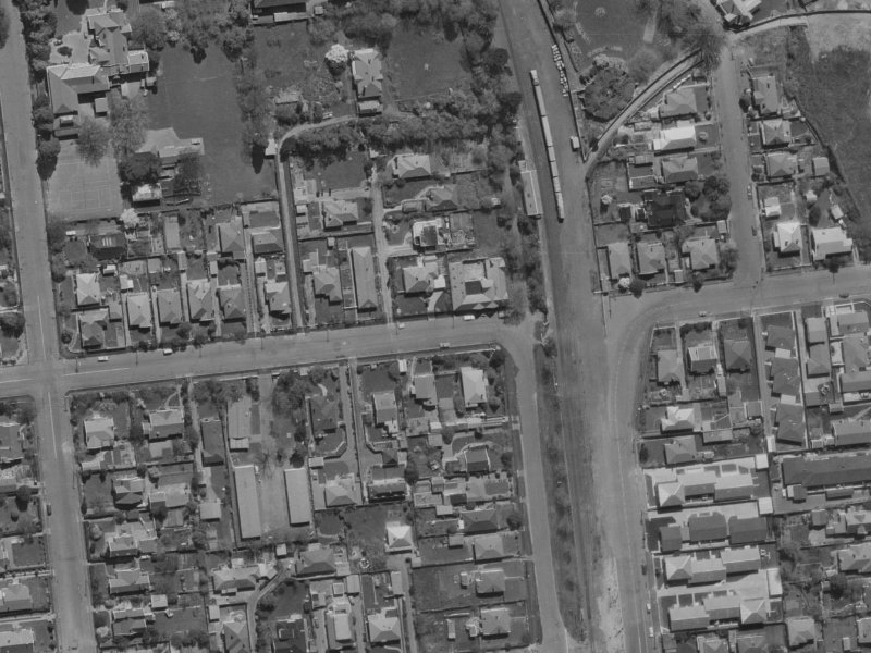 52 Matai Street from the air, 1970-1974