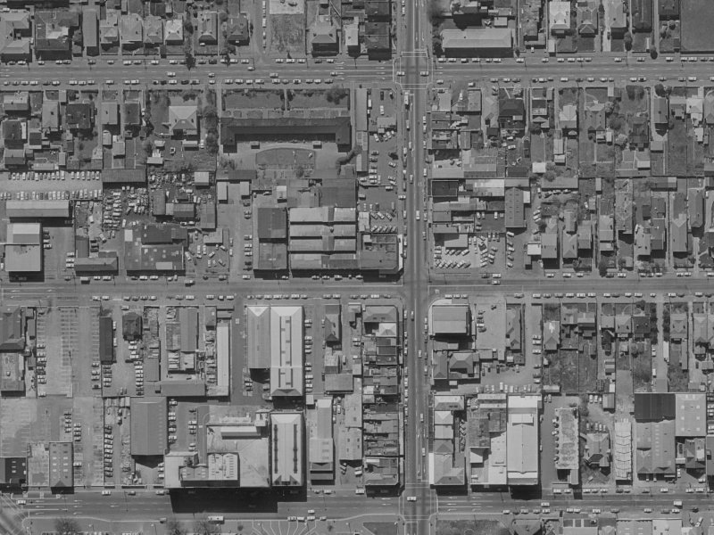 91 Peterborough Street from the air, 1970-1974