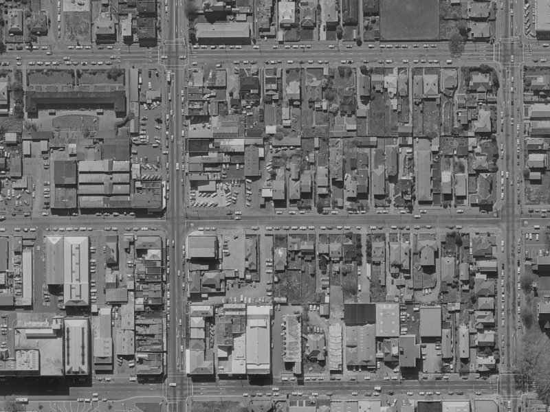129 Peterborough Street from the air, 1970-1974