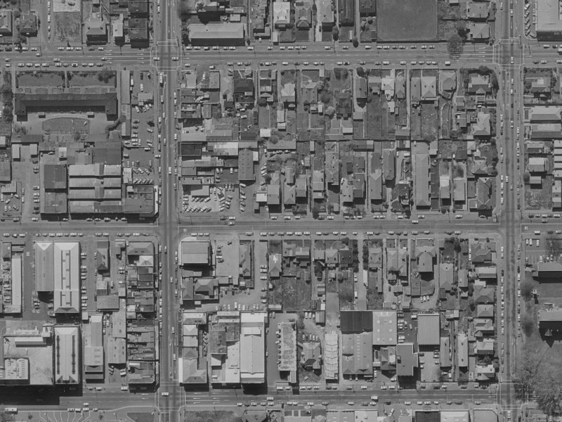 131 Peterborough Street from the air, 1970-1974