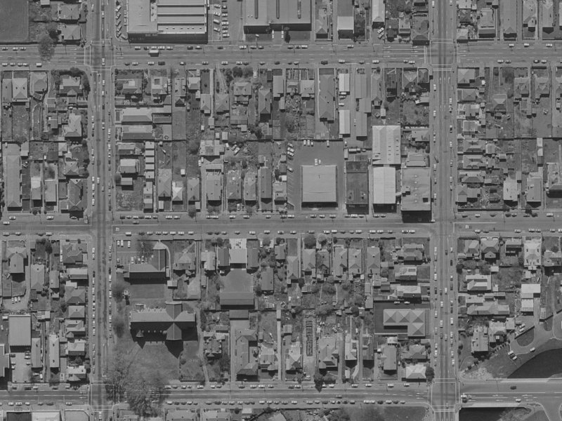 183 Peterborough Street from the air, 1970-1974