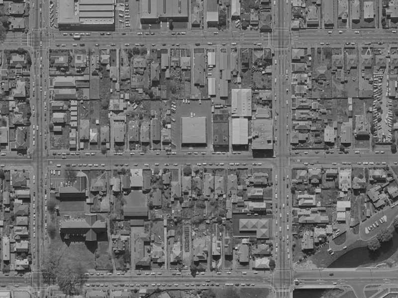 189 Peterborough Street from the air, 1970-1974