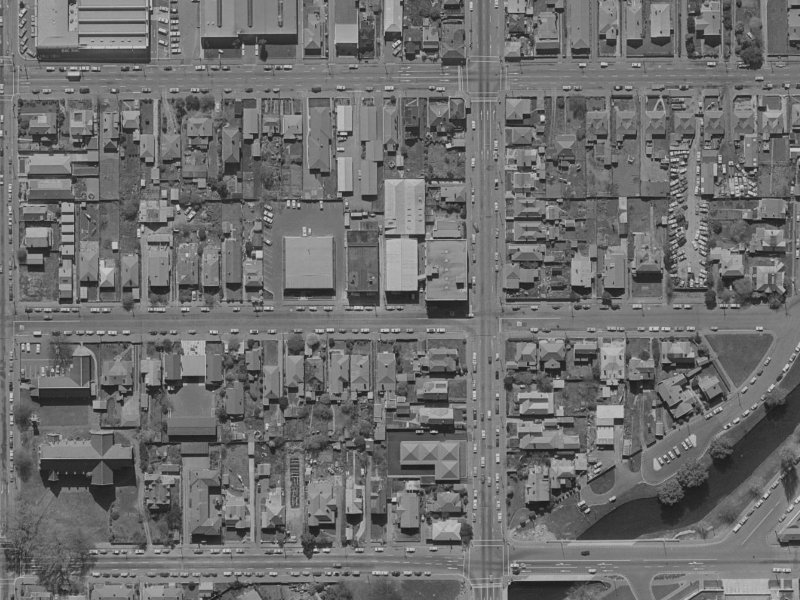 201 Peterborough Street from the air, 1970-1974