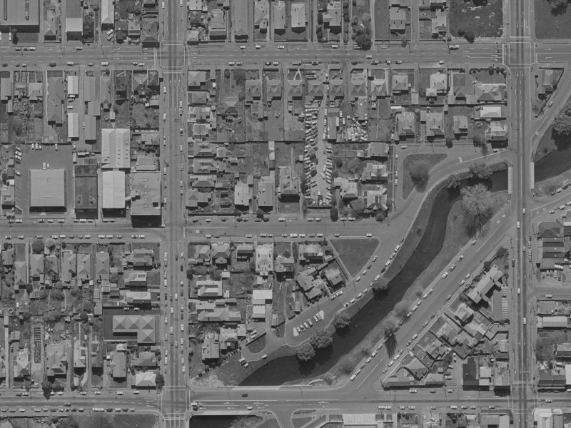 215 Peterborough Street from the air, 1970-1974