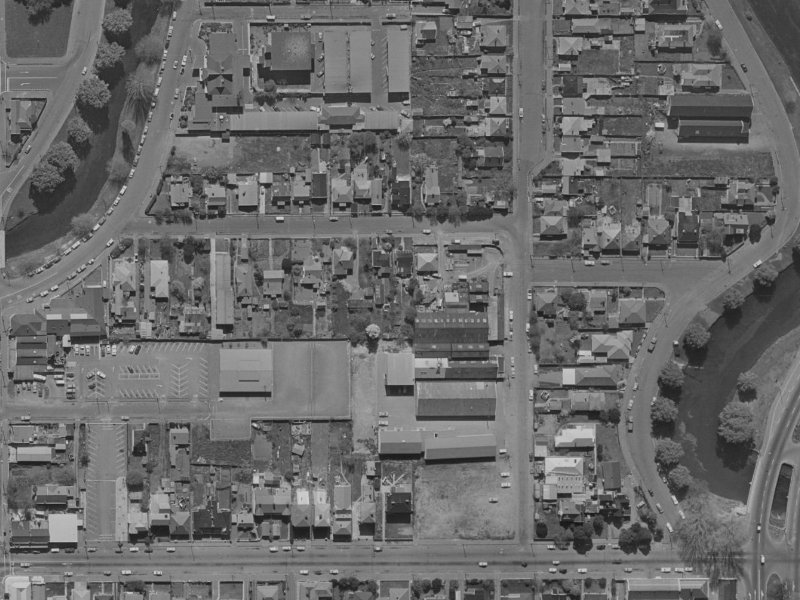 28 Hurley Street from the air, 1970-1974