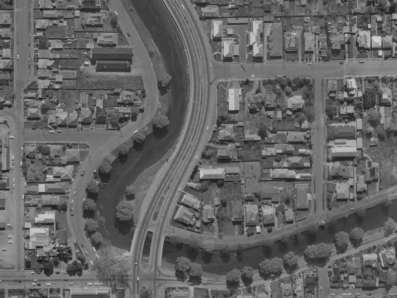242 Fitzgerald Avenue from the air, 1970-1974