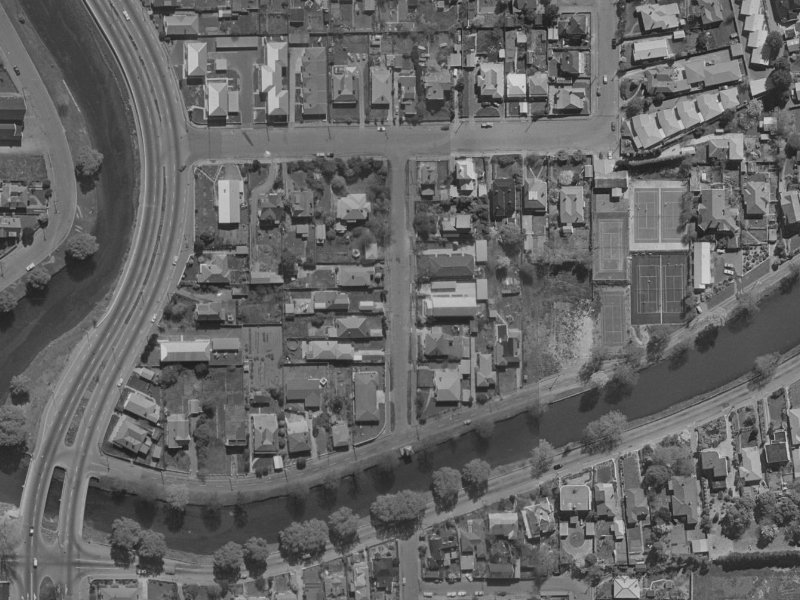 Templar Street from the air, 1970-1974