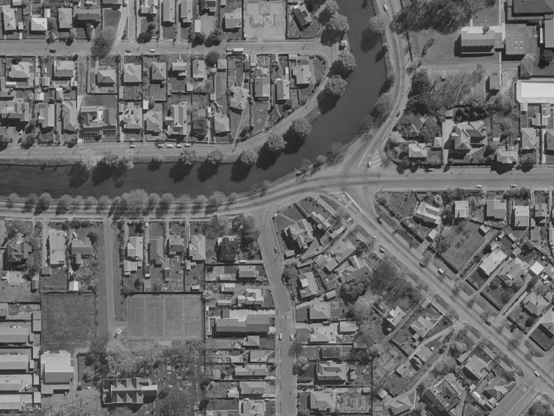 150 Avonside Drive from the air, 1970-1974