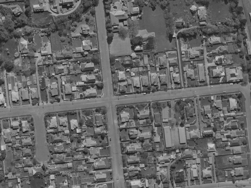 42 Harakeke Street from the air, 1970-1974