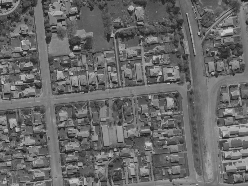 56 Matai Street from the air, 1970-1974