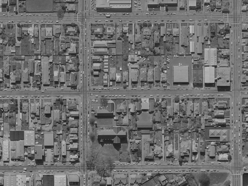 172 Peterborough Street from the air, 1970-1974