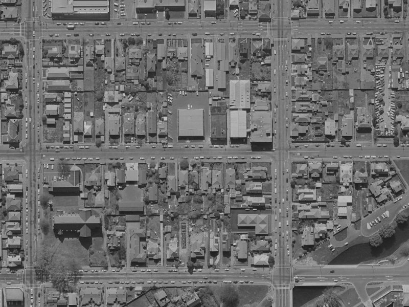 196 Peterborough Street from the air, 1970-1974