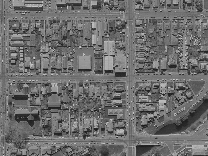 202 Peterborough Street from the air, 1970-1974