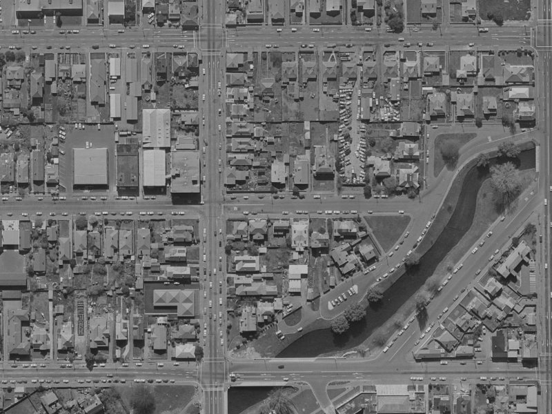 216 Peterborough Street from the air, 1970-1974