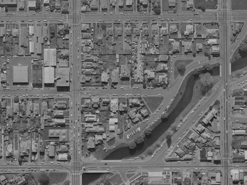 222 Peterborough Street from the air, 1970-1974