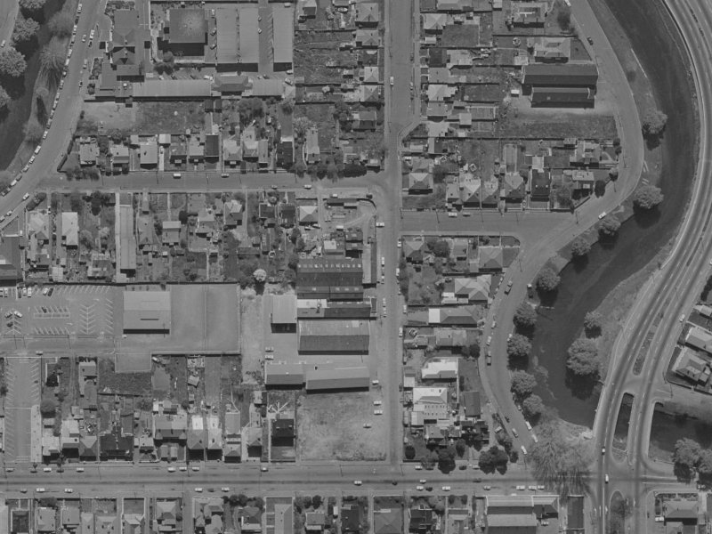 25 Bangor Street from the air, 1970-1974