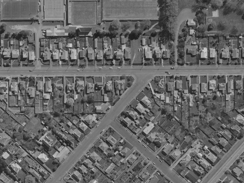 126 Woodham Road from the air, 1970-1974