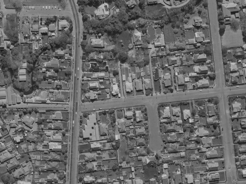 92 Matai Street from the air, 1970-1974