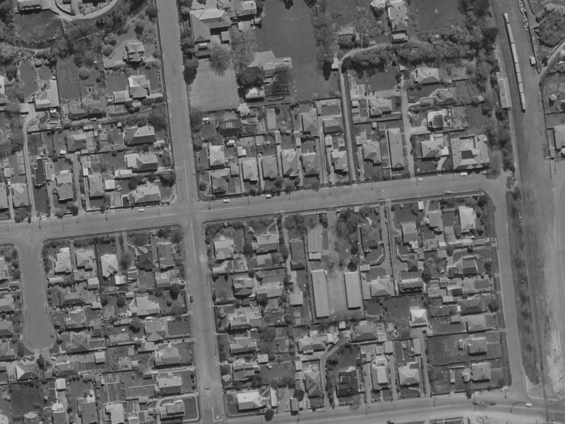 39-55 Matai Street from the air, 1970-1974