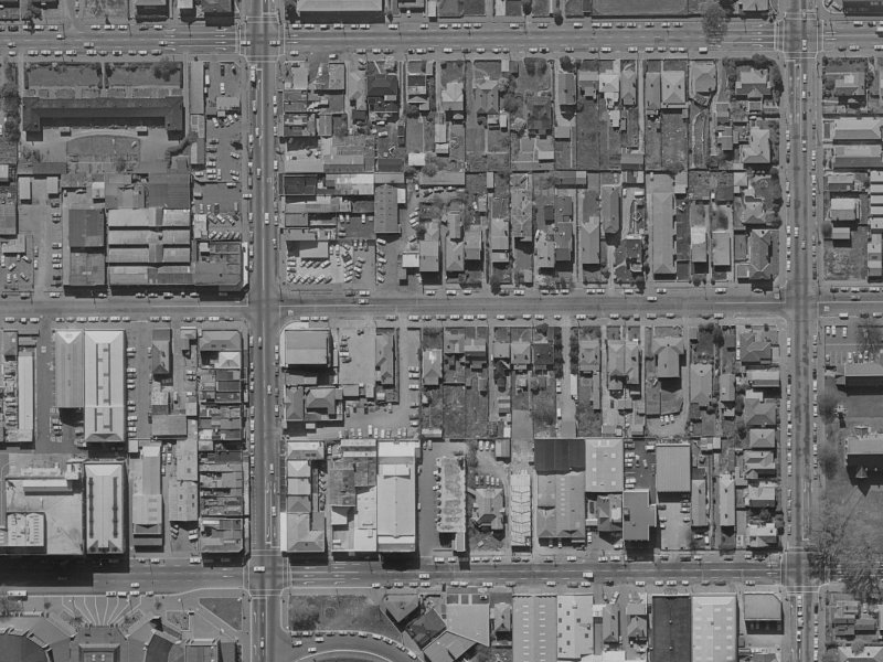 134 Peterborough Street from the air, 1970-1974