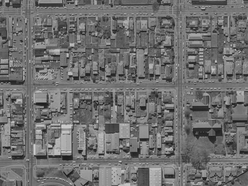 143A Peterborough Street from the air, 1970-1974