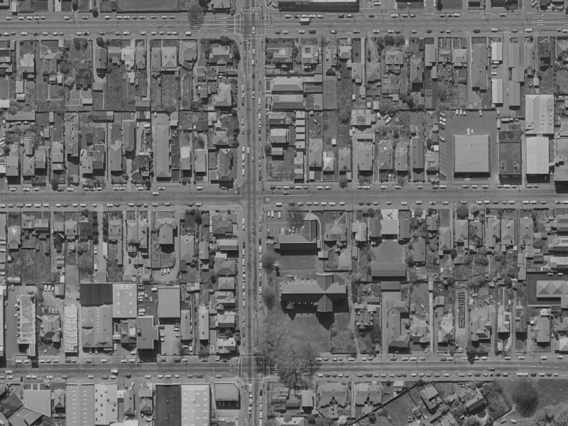 170 Peterborough Street from the air, 1970-1974