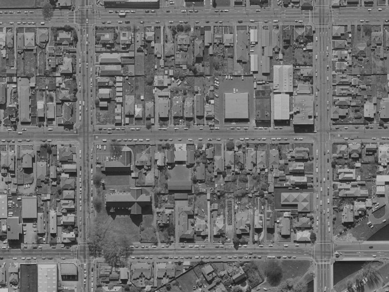 184 Peterborough Street from the air, 1970-1974