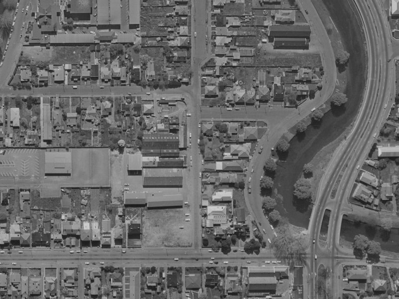 25A Bangor Street from the air, 1970-1974