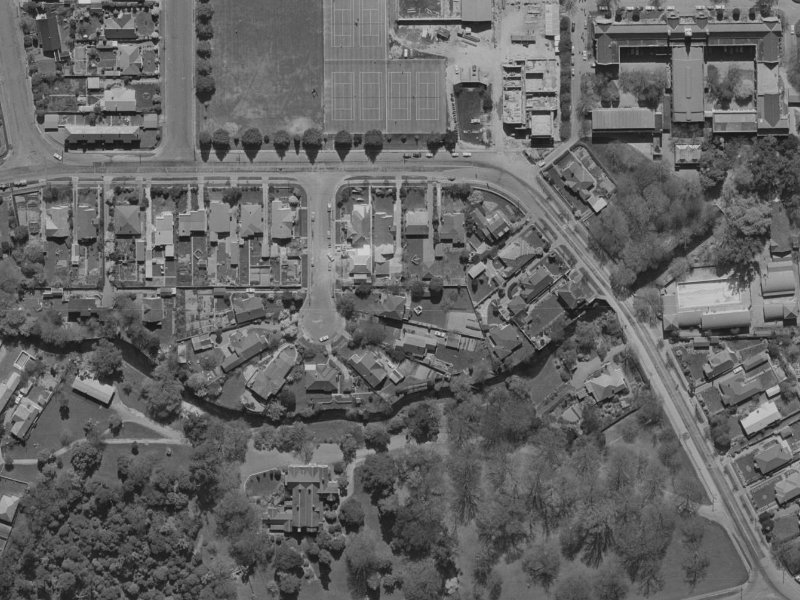 7 Girvan Street from the air, 1970-1974