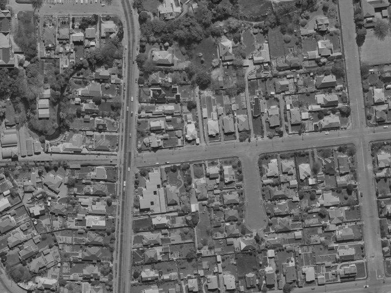 96 MATAI St W from the air, 1970-1974