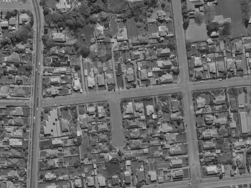 1 Nikau Place from the air, 1970-1974