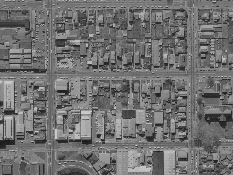136 Peterborough Street from the air, 1970-1974