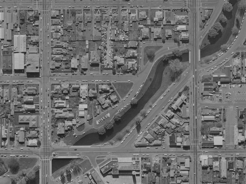 317 Cambridge Terrace from the air, 1970-1974