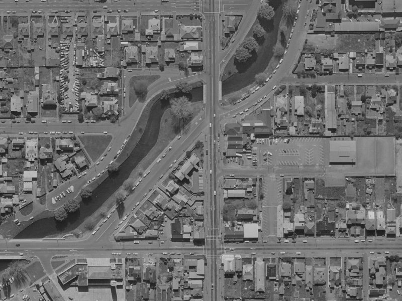 377 Barbadoes Street from the air, 1970-1974