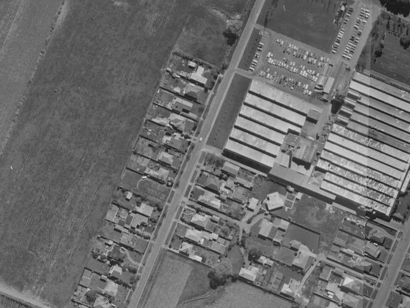 62 Brodie Street from the air, 1970-1974