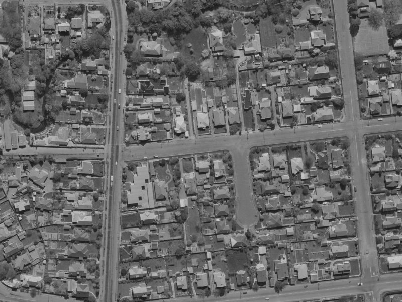 81 Matai Street West from the air, 1970-1974