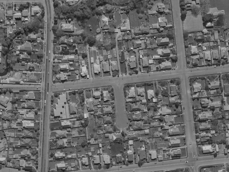 2 Nikau Place from the air, 1970-1974